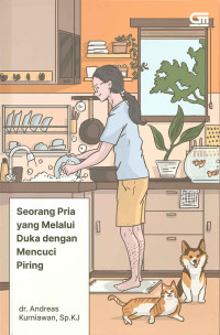 Image of Seorang pria yang melalui duka dengan mencuci piring